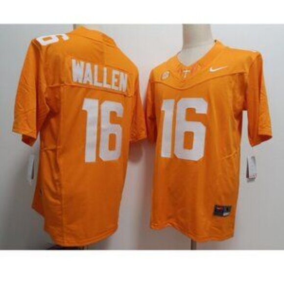 Mens Youths Kids Womens 16 Morgan Wallen Orange Stitched Vapor Jersey